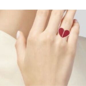 ♠️KATE SPADE RED ENAMEL HEART RING♠️